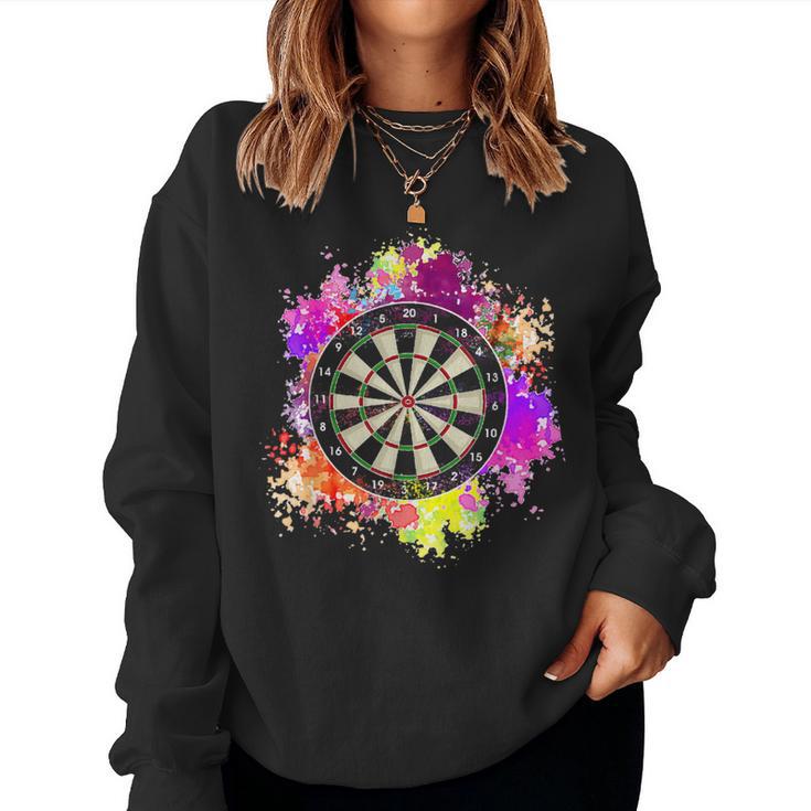 Dart Player Women's Dartboard Dartboard Retro Sweatshirt Frauen