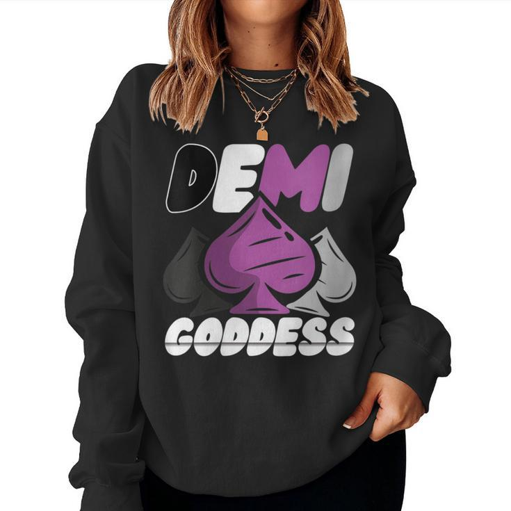 Demi Goddess Proud Demisexual Woman Demisexuality Pride Women Sweatshirt