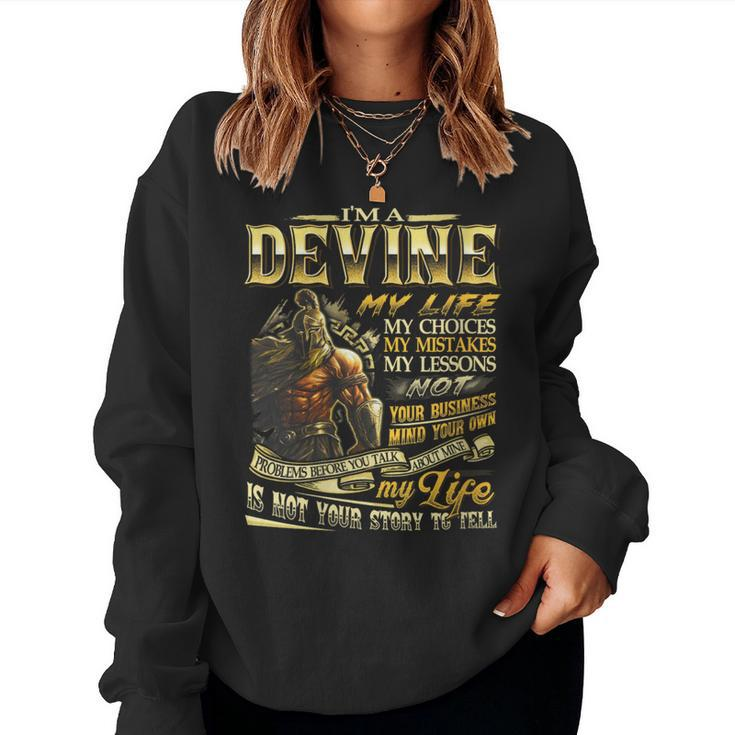 Devine Family Name Devine Last Name Team Women Sweatshirt
