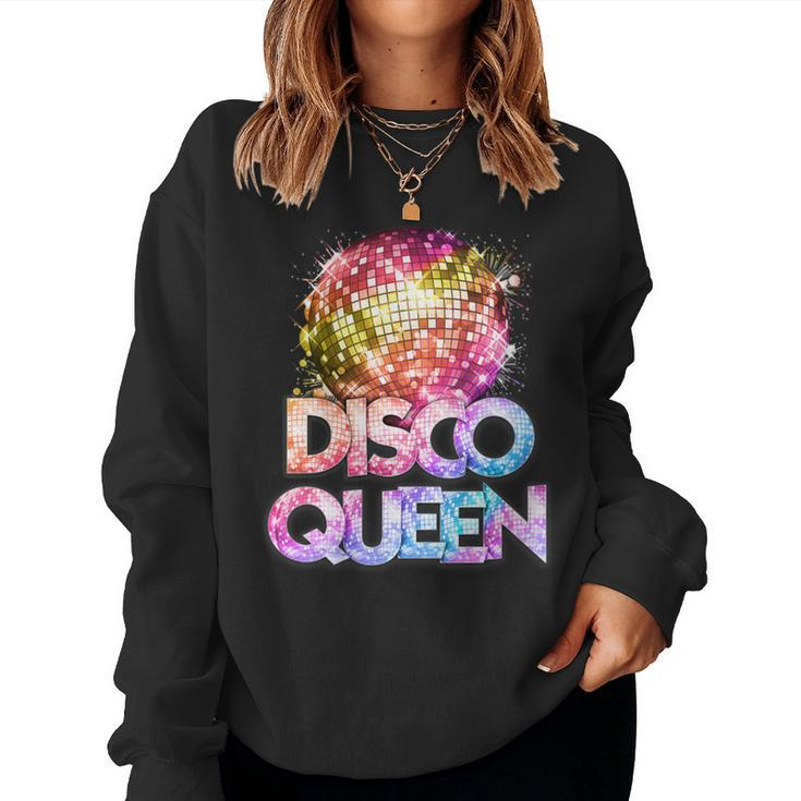 Disco Queen 70'S Disco Themed Vintage Seventies Costume Women Sweatshirt