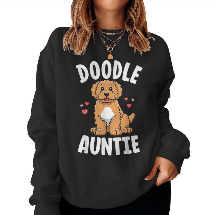 Doodle Auntie Goldendoodle Kawaii Dog Aunt Women Sweatshirt