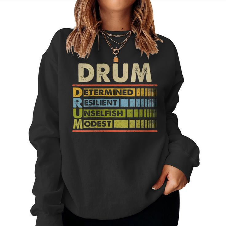 Drum Family Name Last Name Drum Women Sweatshirt