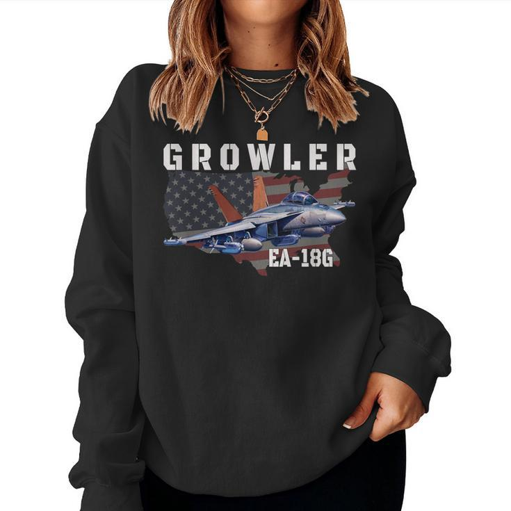 Ea-18G Growler Electronic Warfare Aircraft Military Aviation Women Sweatshirt