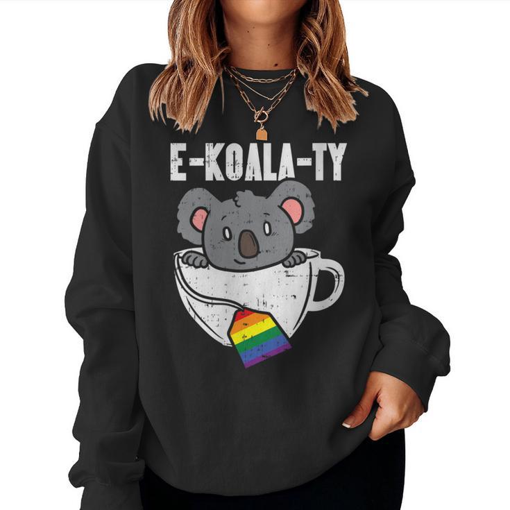 Ekoalaty Rainbow Tea Gay Pride Equality Lgbt Animal Women Sweatshirt