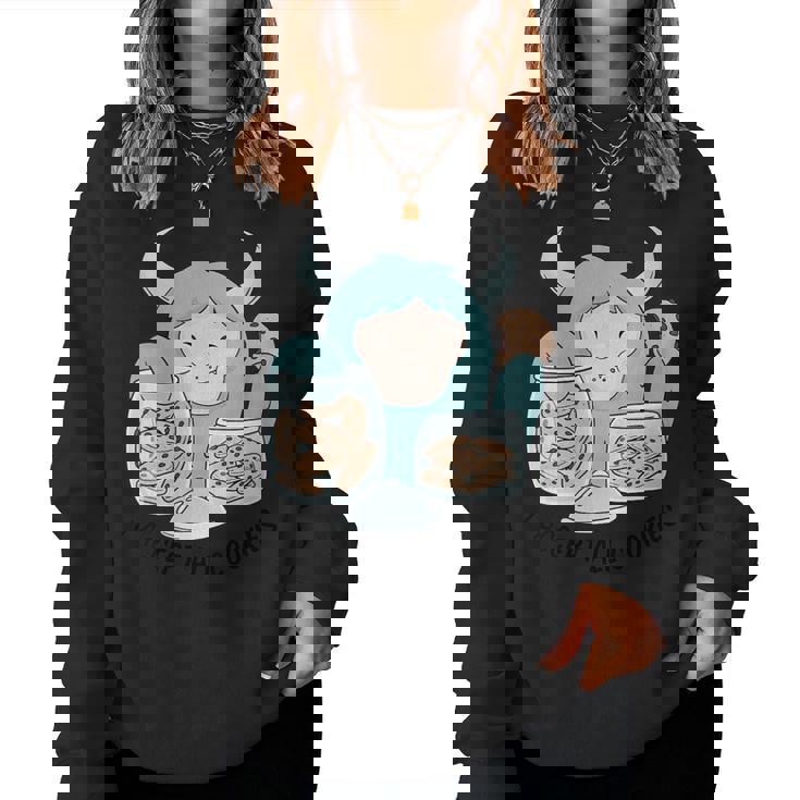 El Monstruo De Las Galletas Es Muy Bonito Cuello Sudadera Mujer