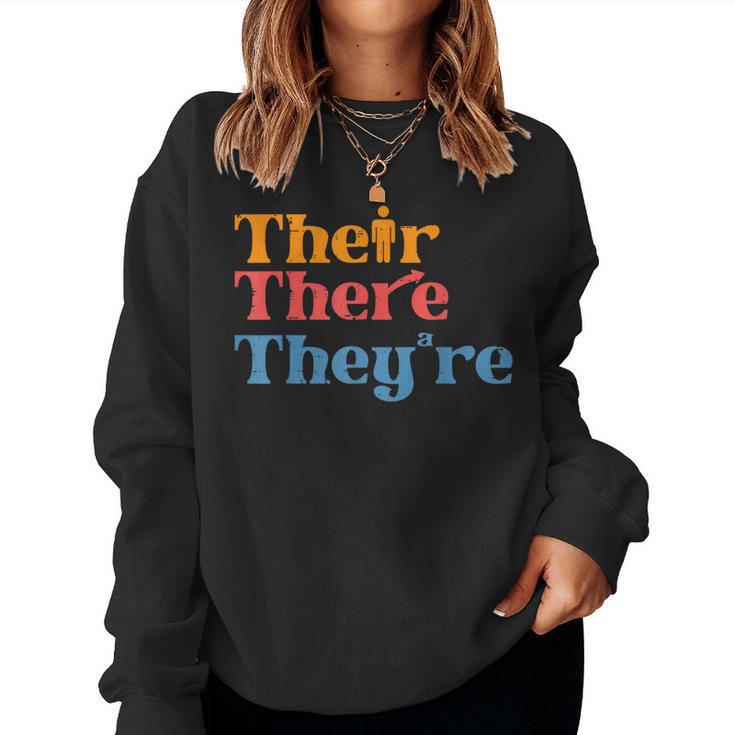 English Teacher Their There Theyre Grammar Women Women Sweatshirt