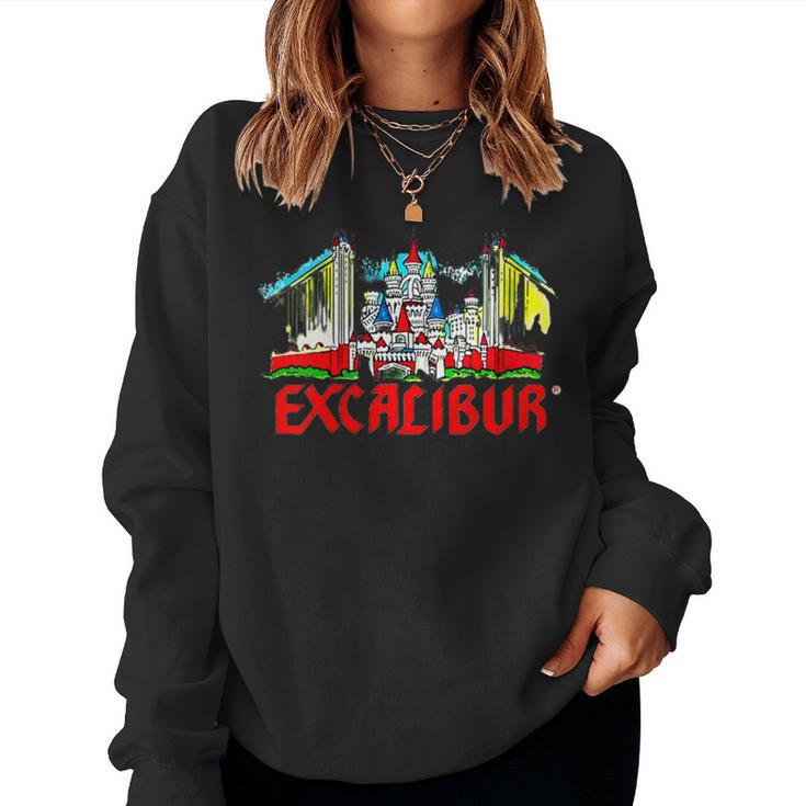 Excalibur Las Vegas Hotel Casino Retro Vintage Women Sweatshirt