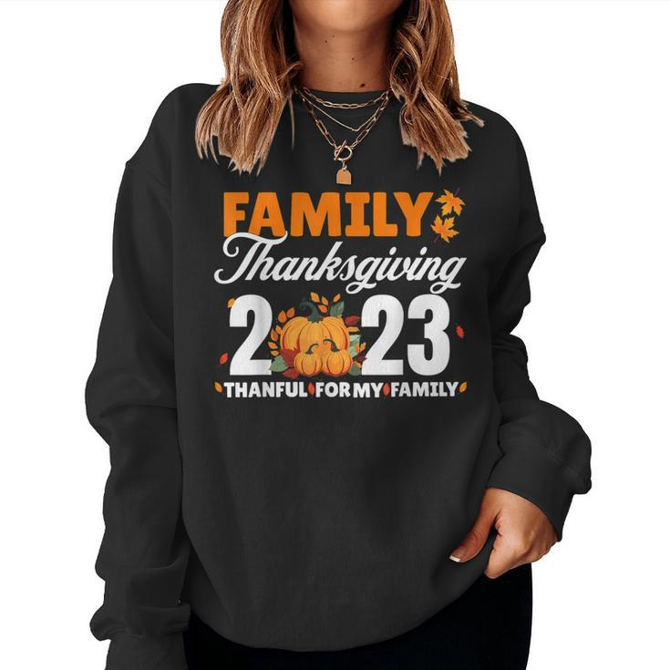 Family Thanksgiving 2023 Fall Turkey Family Group Matching Women Sweatshirt