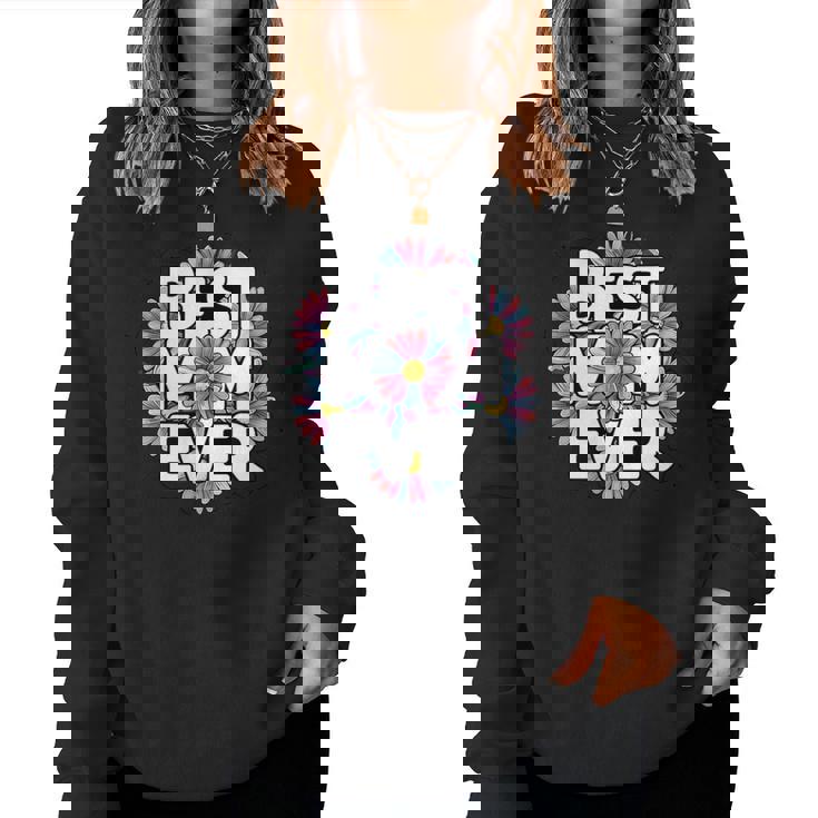 Fête Des Mères D'anniversaire Pour Maman King Of Mom Mignon Floral Women Sweatshirt