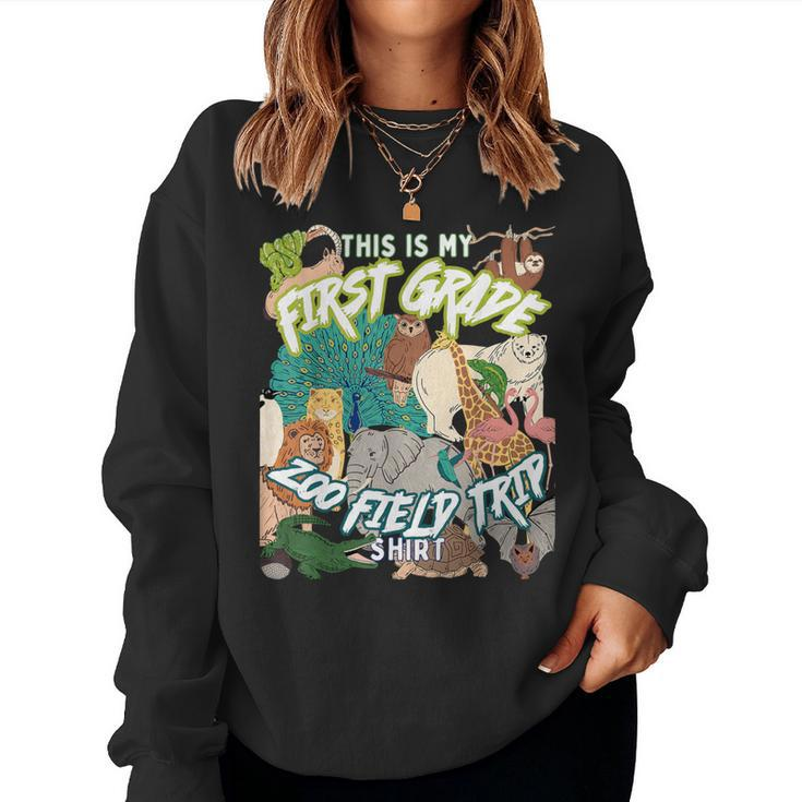 First Grade Zoo Field Trip Matching Student Teacher Class Women Sweatshirt