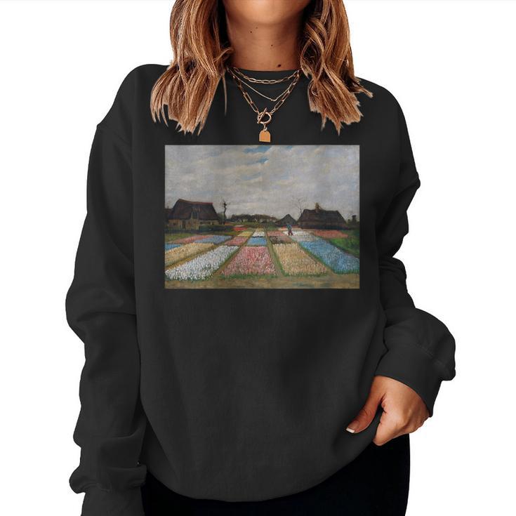 Flower Beds In Holland Bulb Fields Vincent Van Gogh Tulips Women Sweatshirt