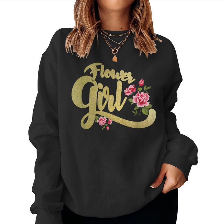 Flower Girl Bride Groom Wedding Party Women Sweatshirt