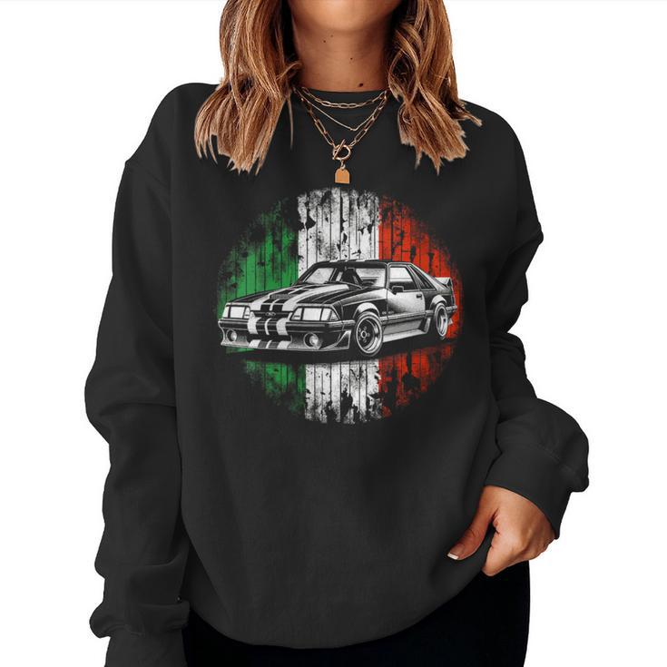 Foxbody Foxbody 50 Irish Flag Foxbody Stang Car Lover Women Sweatshirt