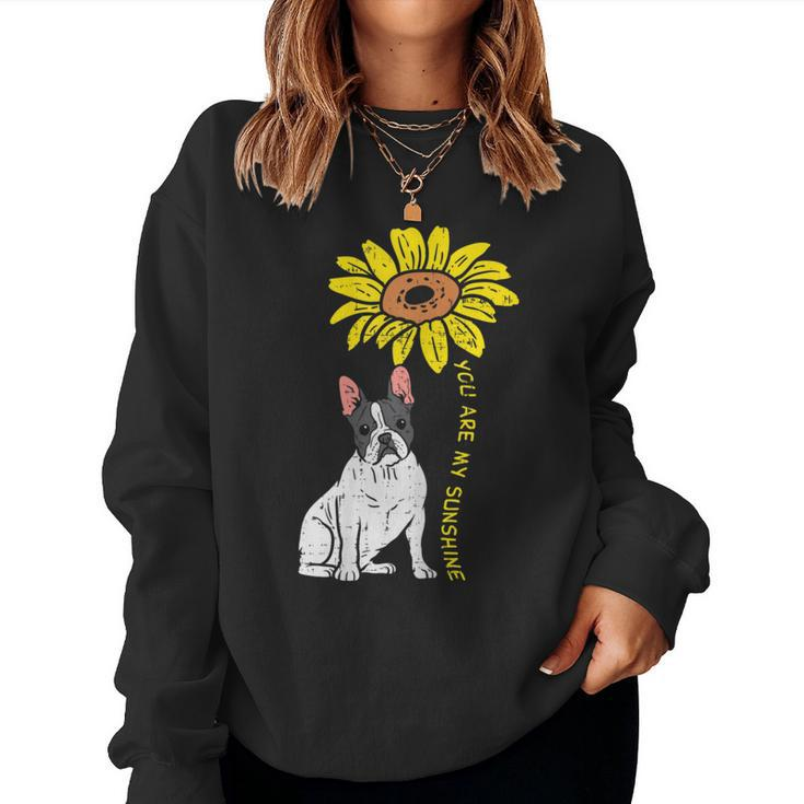 French Bulldog Sunflower Sunshine Frenchie Dog Women Women Sweatshirt
