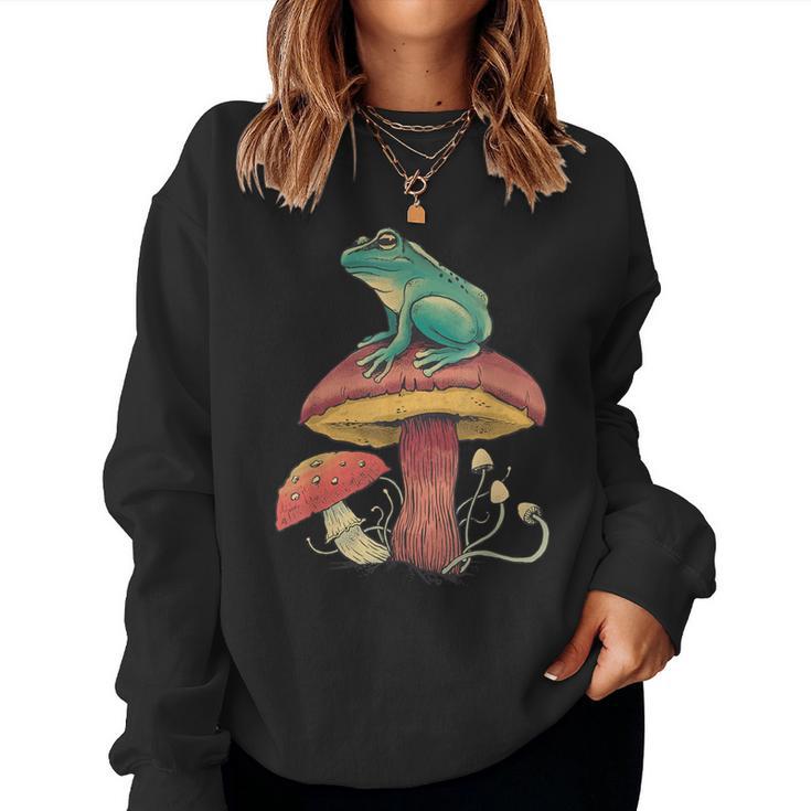 Frog Mushroom Animal Motif Woman Man Mushrooms Animal Women Sweatshirt