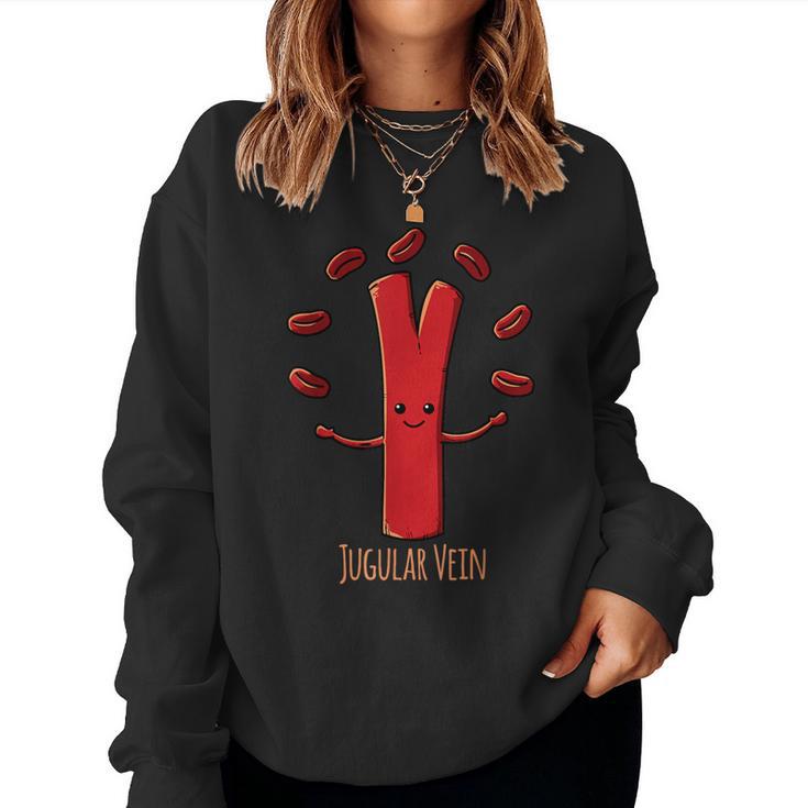 Anatomy Jugular Vein Nurse Doctor Medical Student Women Sweatshirt