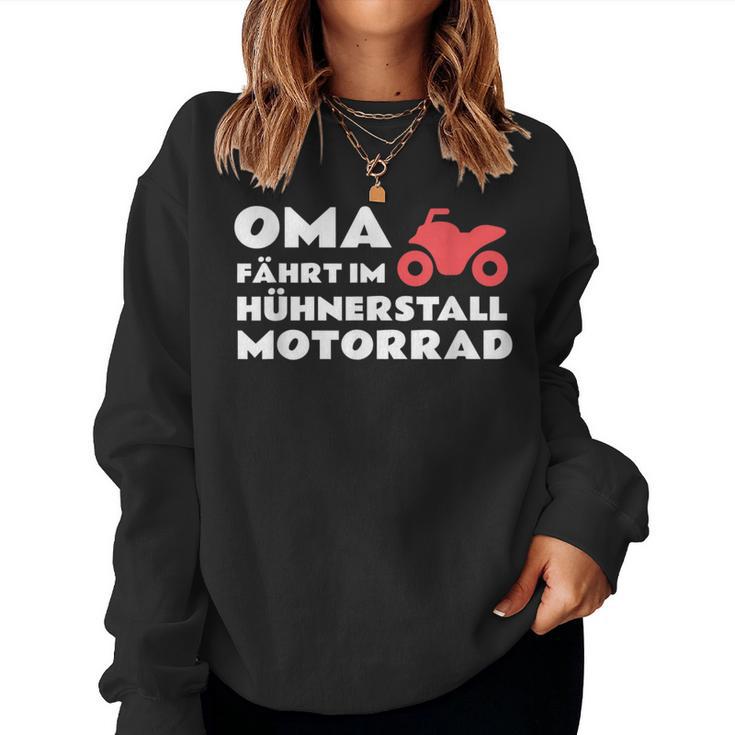 With Grandma Rides Im Hühnerstall Motif Sweatshirt Frauen