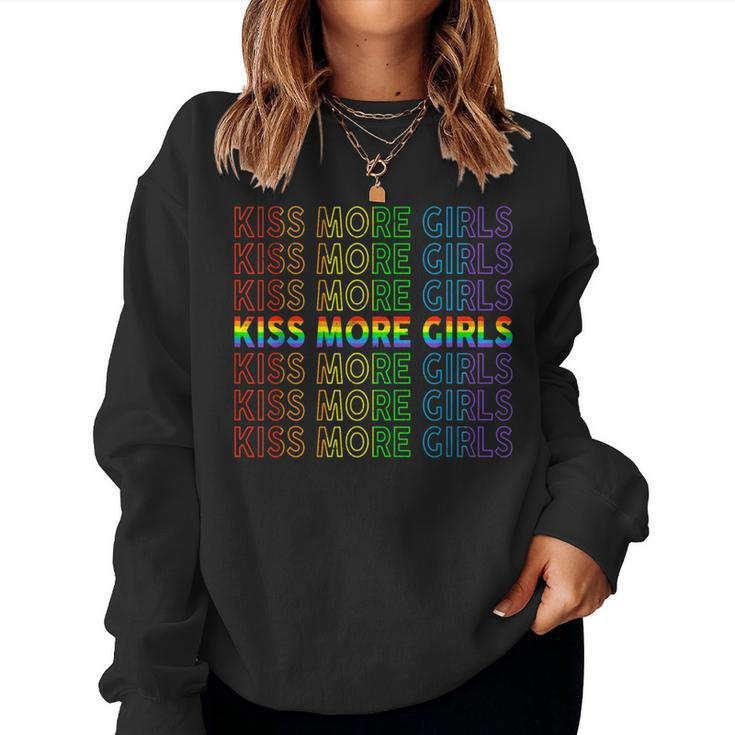 Gay Lesbian Pride Lgbt Kiss More Girls Feminist Pride Women Sweatshirt