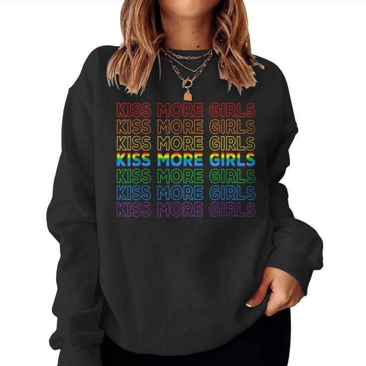 Gay Lesbian Pride Lgbt Lovers Feminist Kiss More Girls Women Sweatshirt