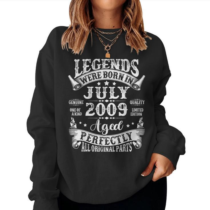 Legend Since July 2009 Vintage 15Th Birthday Boys Girl Women Sweatshirt