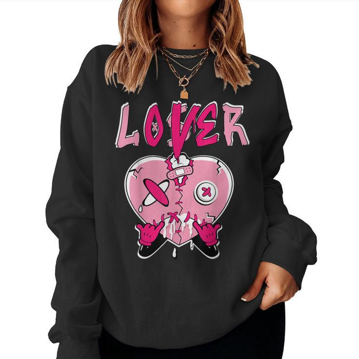 Loser Lover Pink Drip Heart Matching For Women Women Sweatshirt