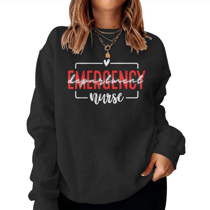 Nurse Emergency Department Room Rn Women Sweatshirt