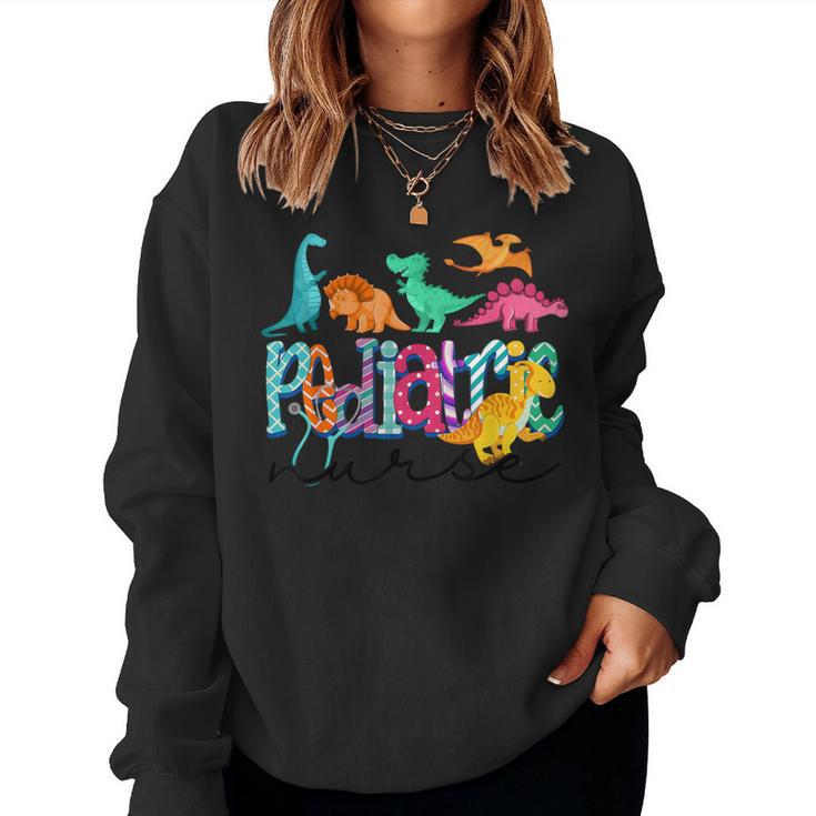 Pediatric Nurse Dinosaurs Respiratory Therapist Nurse Women Sweatshirt