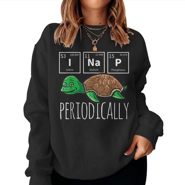 Science I Nap Periodic Table Meme Meh Sea Turtle Women Sweatshirt