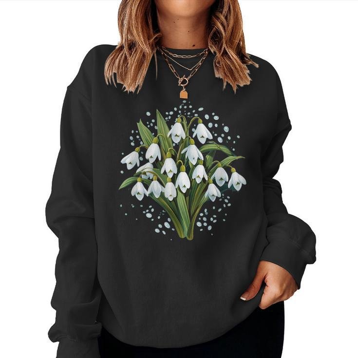 Snow Flowers With This Cool Snowdrop Flower Costume Women Sweatshirt
