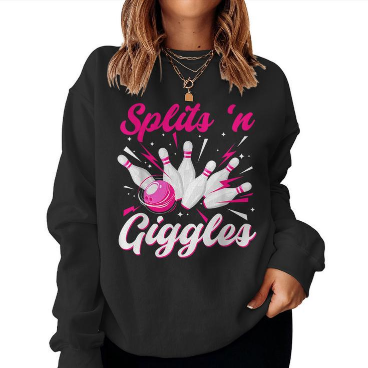 Splits 'N Giggles Bowling Team Cute Bowler Girls Women Sweatshirt