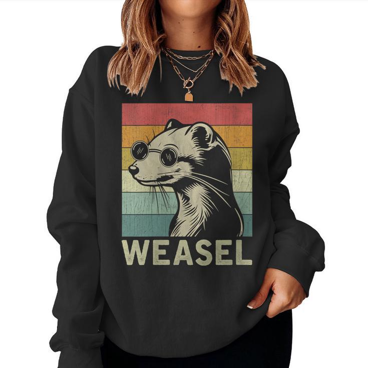 Weasel Lover Weasel Retro Women Sweatshirt