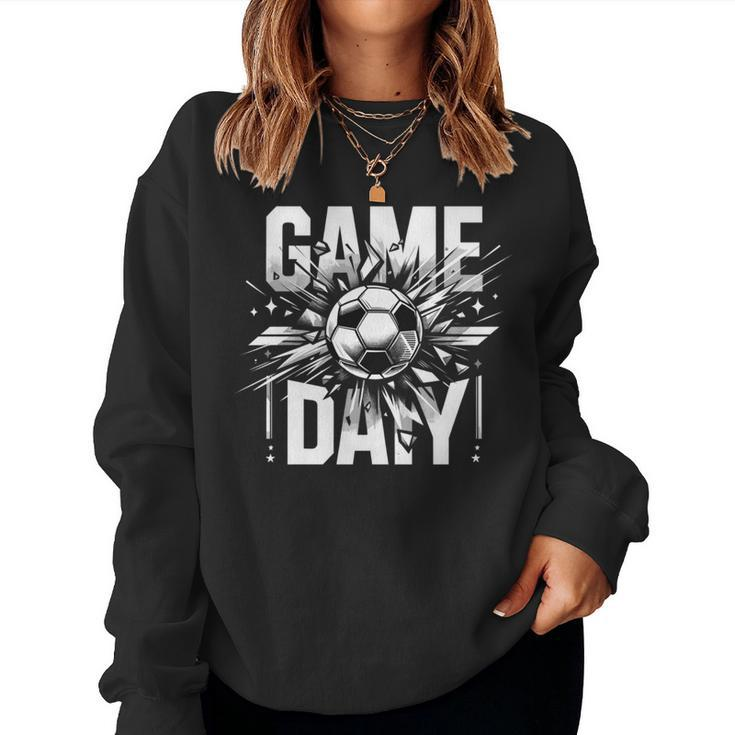 Game Day Soccer Season Team Sports Vintage Women Sweatshirt
