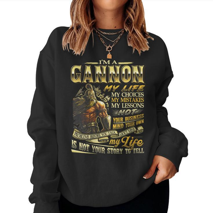 Gannon Family Name Gannon Last Name Team Women Sweatshirt