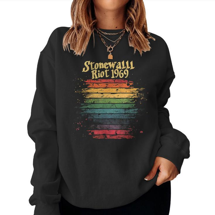 Gay Pride Month Rainbow Flag Stonewall Riot 1969 Lgbtq Women Sweatshirt