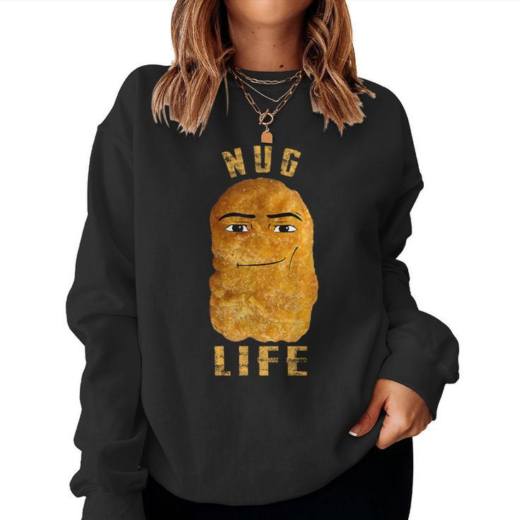 Gegagedigedagedago Nug Life Eye Joe Chicken Nugget Meme Women Sweatshirt