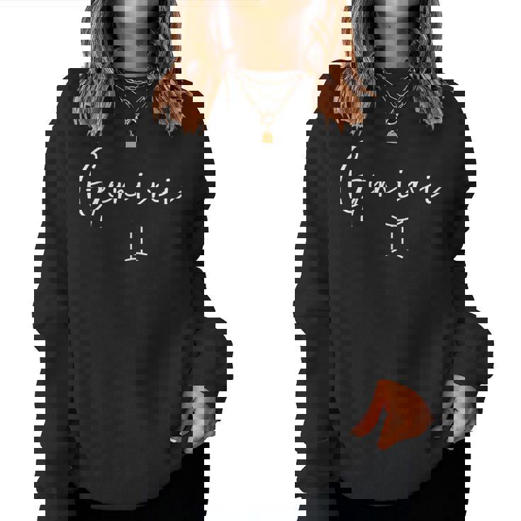 Gemini Sign Trendy Minimalist Zodiac Womens Women Sweatshirt
