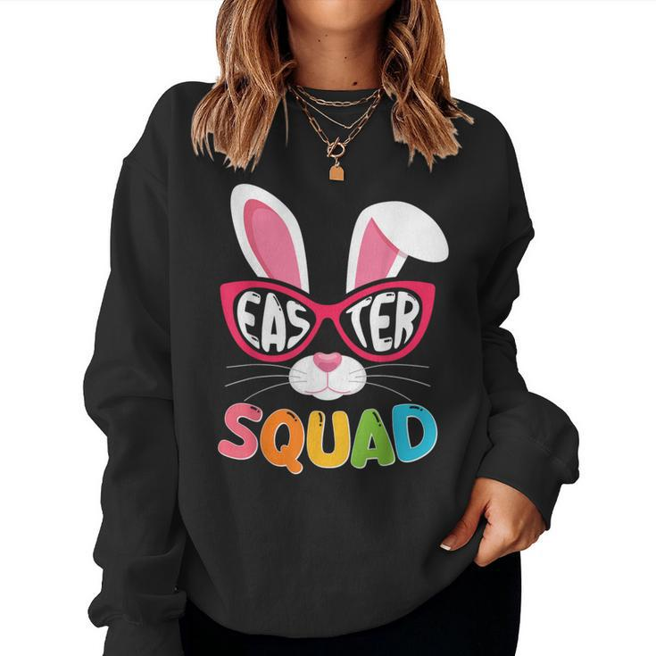 Girls Easter Squad Bunny Family Easter Day Egg Hunt Women Sweatshirt