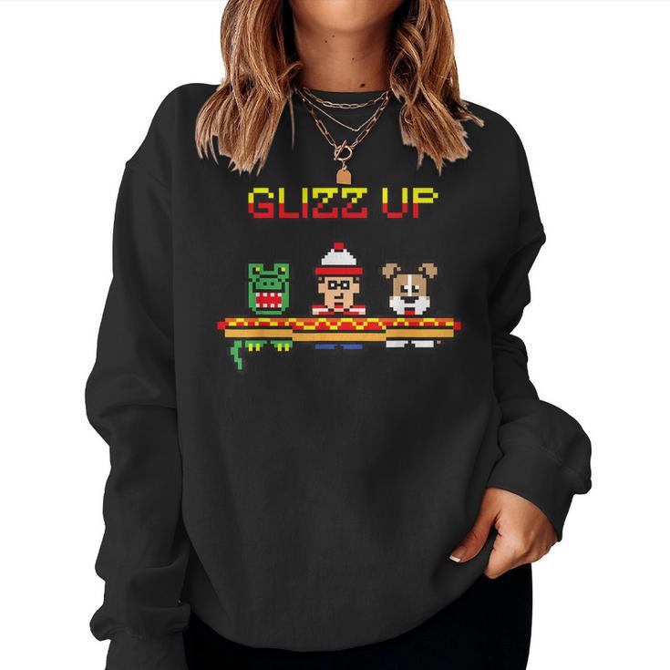 Glizz Up Hot Dog Cute Vintage Retro For Women Women Sweatshirt