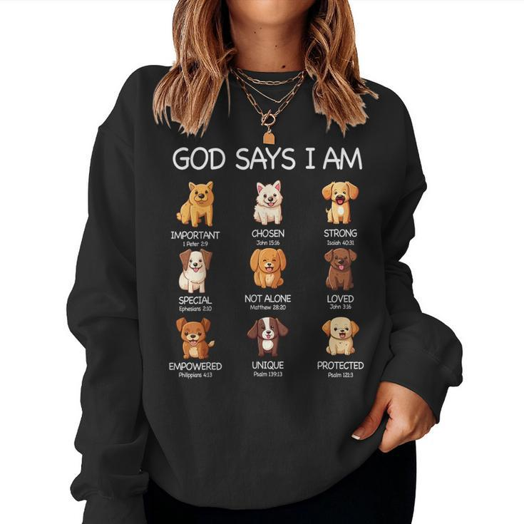 God Says I Am Cute Dogs Bible Verse Christian Boys Girls Women Sweatshirt