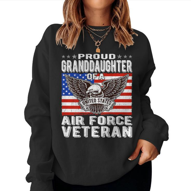 Granddaughter Of Air Force Veteran Patriotic Military Family Women Sweatshirt