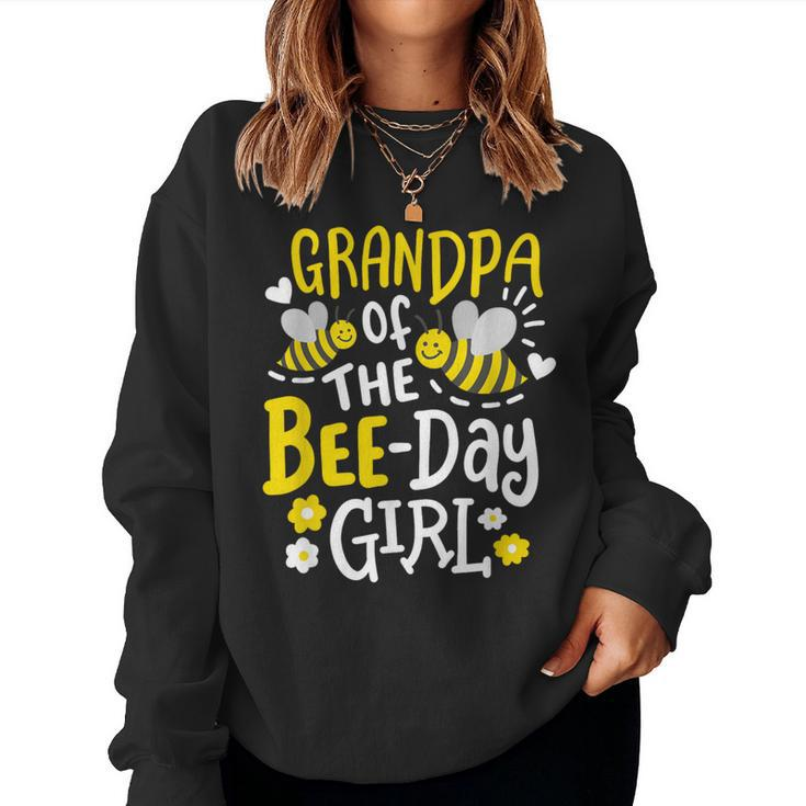 Grandpa Of The Bee-Day Girl Birthday Party Matching Family Women Sweatshirt