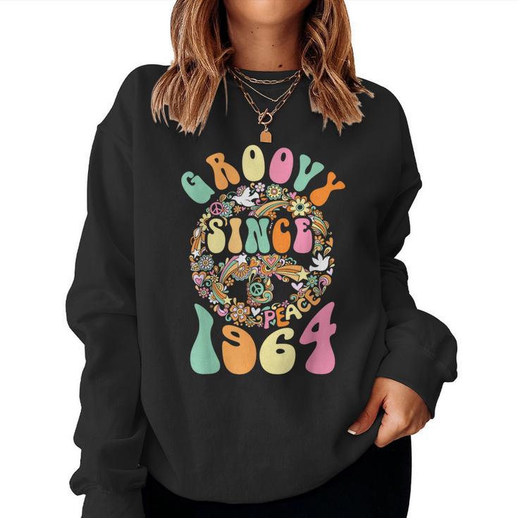 Groovy Since 1964 Peace For Vintage Birthday Party 60S 70S Women Sweatshirt