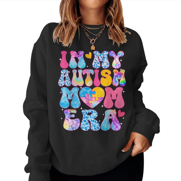 Groovy In My Autism Mom Era Autism Awareness Day Womens Women Sweatshirt