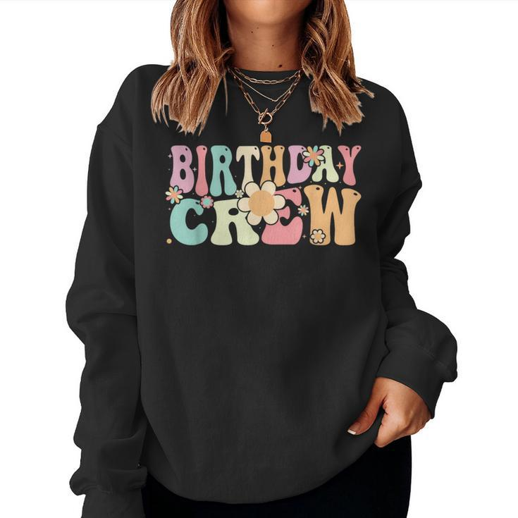 Groovy Birthday Crew Retro Party Vintage Girls Women Sweatshirt