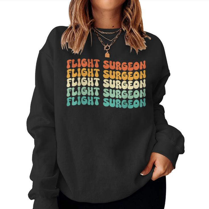 Groovy Flight Surgeon Job Title Women Sweatshirt