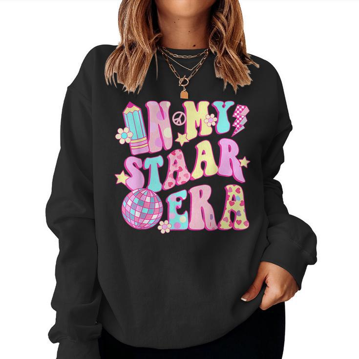 Groovy In My Star Era Pink Teacher Team Teacher Appreciation Women Sweatshirt