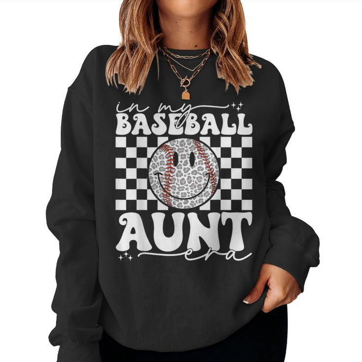 Groovy Vintage In My Baseball Aunt Era Baseball Aunt Auntie Women Sweatshirt
