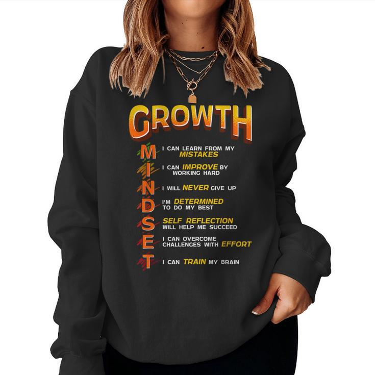 Growth Mindset Teacher Classroom Brain Motivation Women Sweatshirt