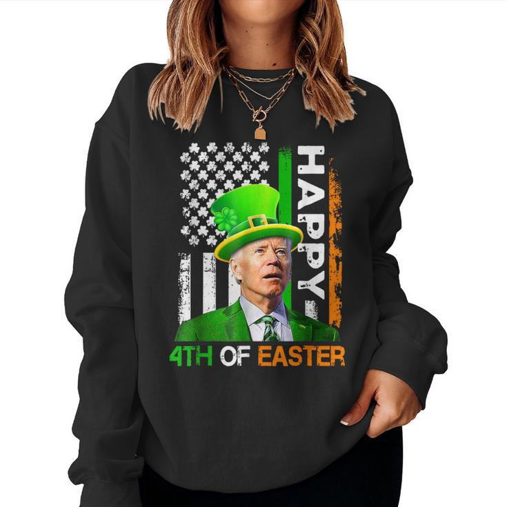 Happy 4Th Of Easter Joe Biden Us Flag Easter Women Sweatshirt