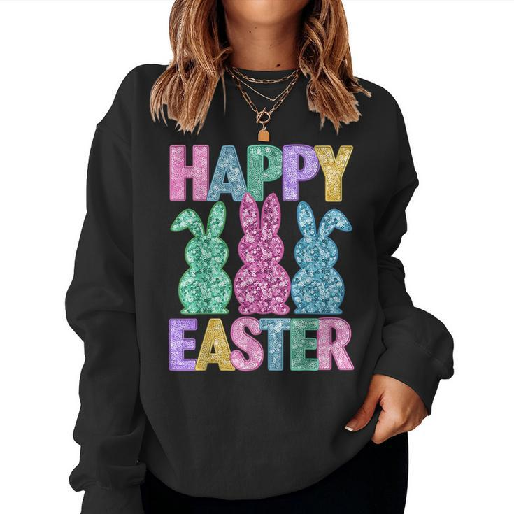 Happy Easter Bunny Rabbit Easter Day Girls Women Sweatshirt